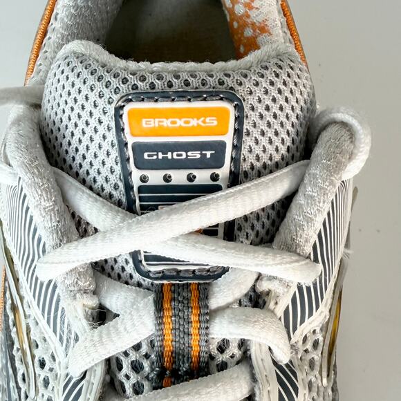 Brooks Ghost 3 3 Running Sneakers Shoes White Orange 1200711B831 Women 8 - Picture 11 of 13